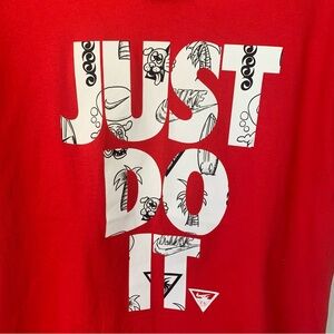 Nike (L) (NWT) Vibrant Red T-Shirt with Dog Graphics “Valentine Surprise Gift”😍